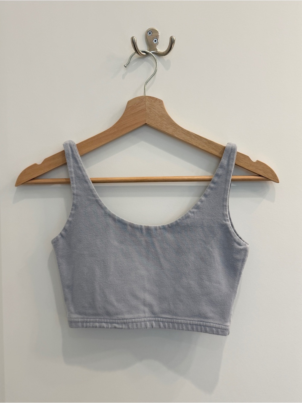 Brandy Melville Everyday Scoop Neck Crop Tank Top - Light Lilac